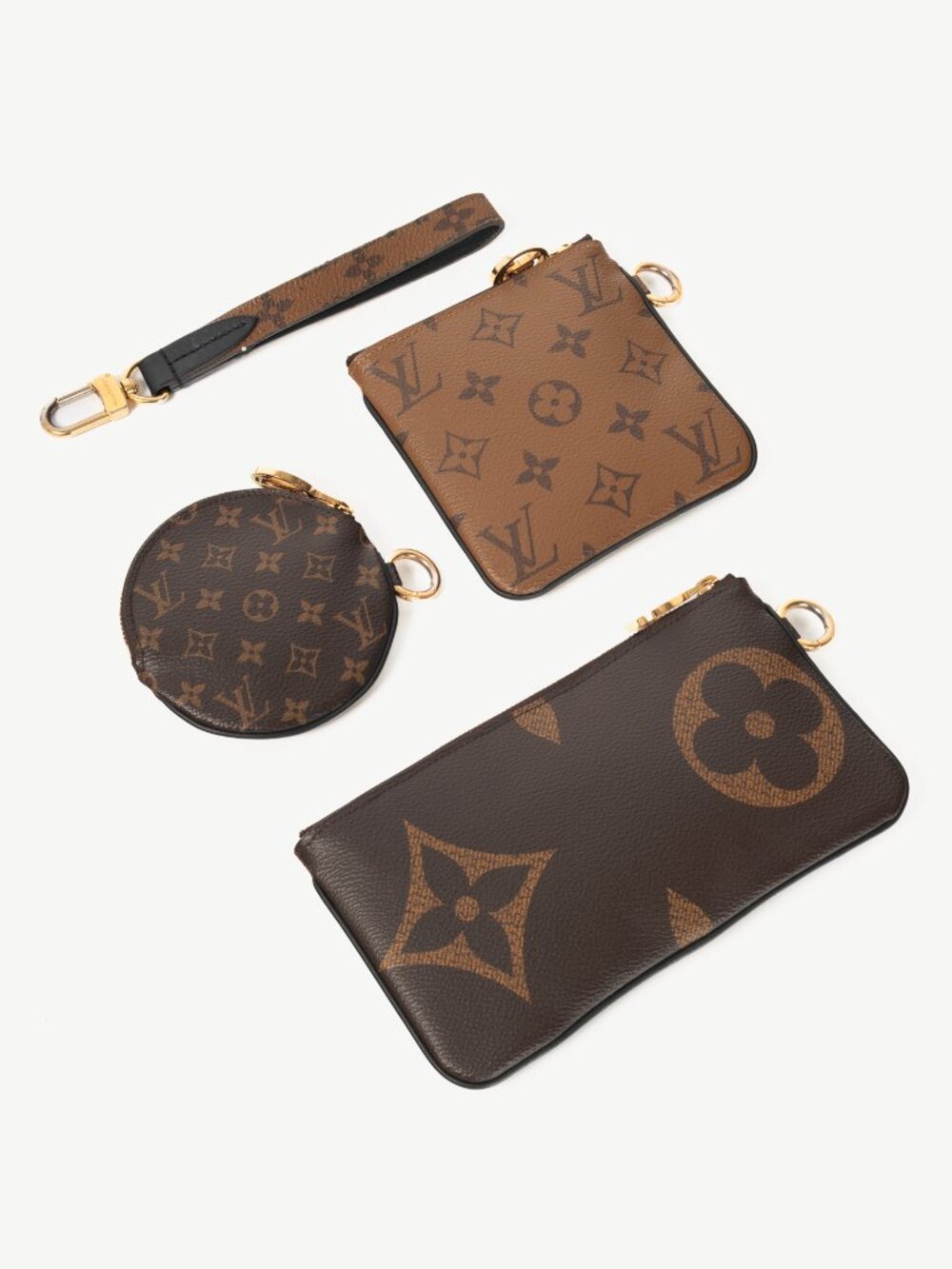 Louis Vuitton Monogram & Monogram Reverse Canvas Trio Pouch - Picture 6 of 14